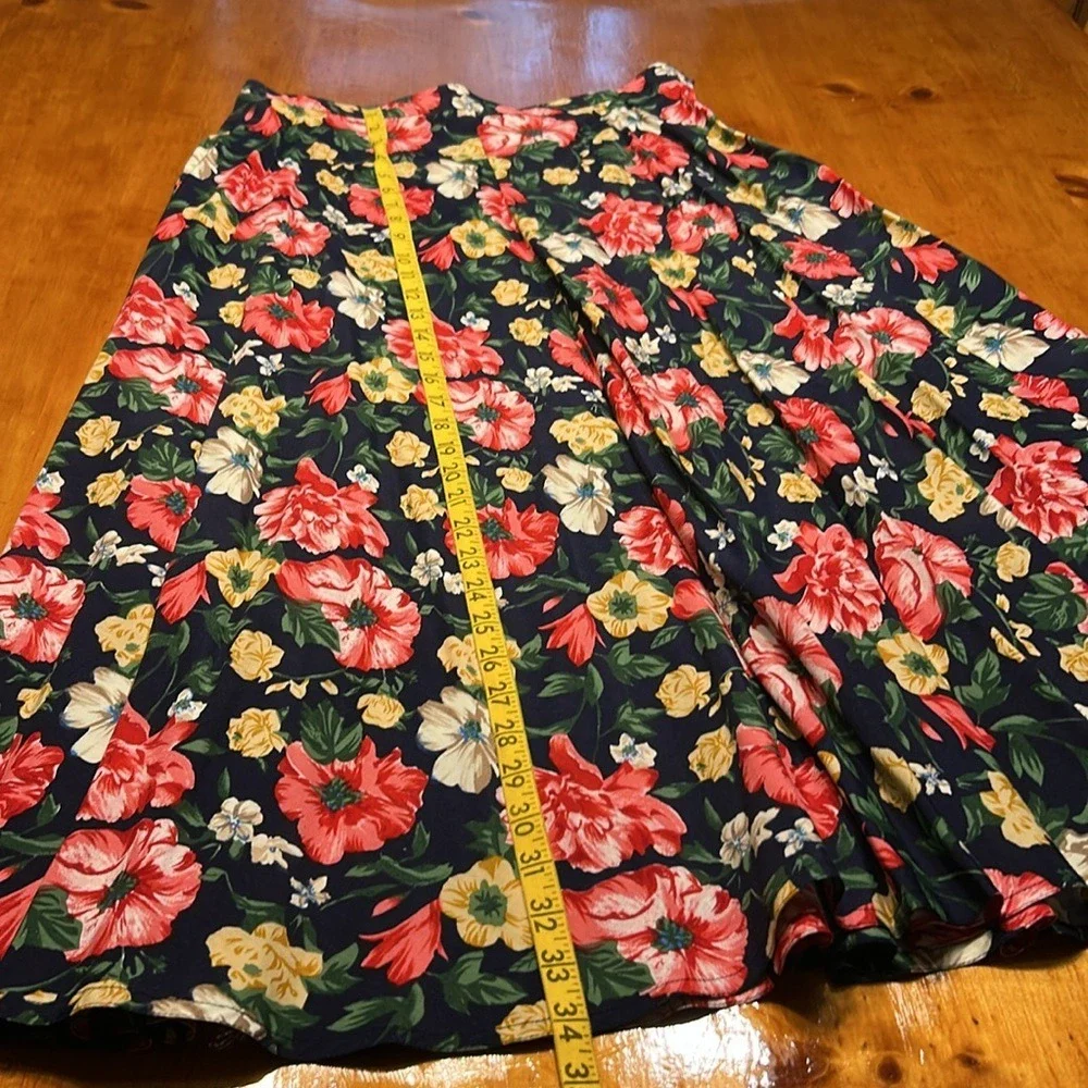 Maggy London Cottagecore 90s Floral 2 Piece Set Top and Skirt Rayon Gypsy Grunge